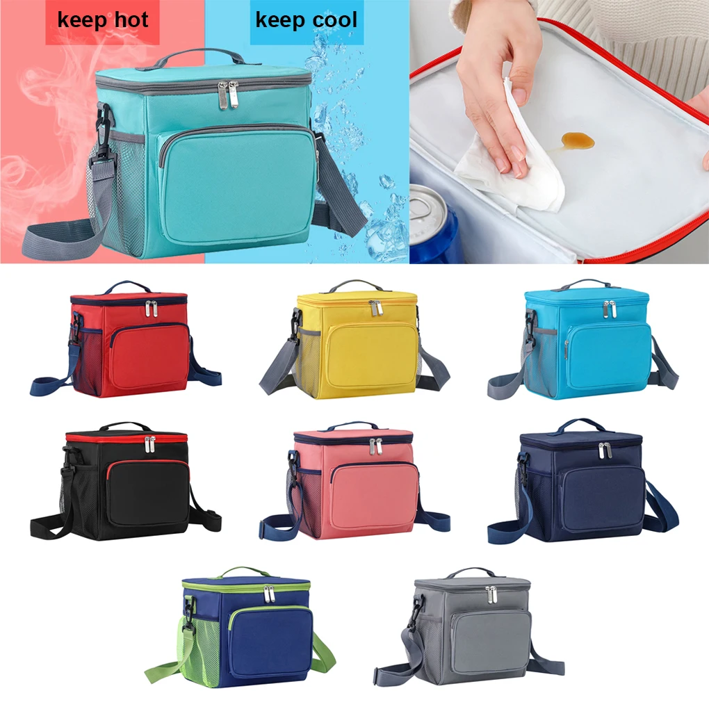 Polyester Insulated Lunch Bag Multifunctional Thermal Insulation Durable Easy To Clean Lunch Box Bag