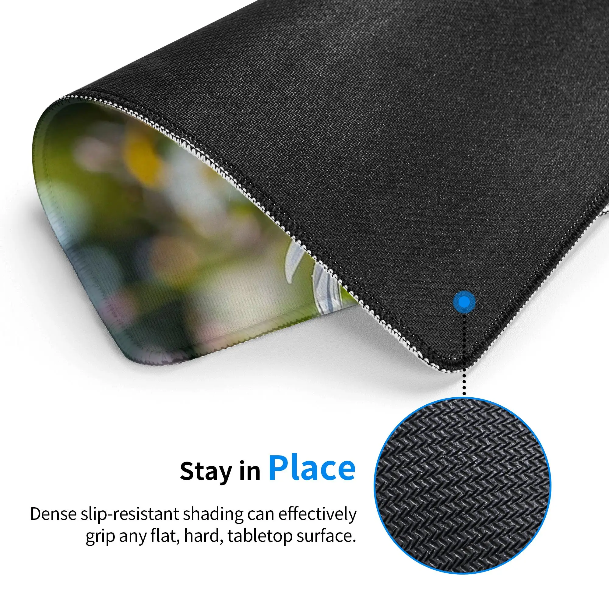 Realistic Daisy And Bee Pattern Mouse Pad Computer Keyboard Mouse Mat Gaming PC Laptop Desk Mat Office Table Mats
