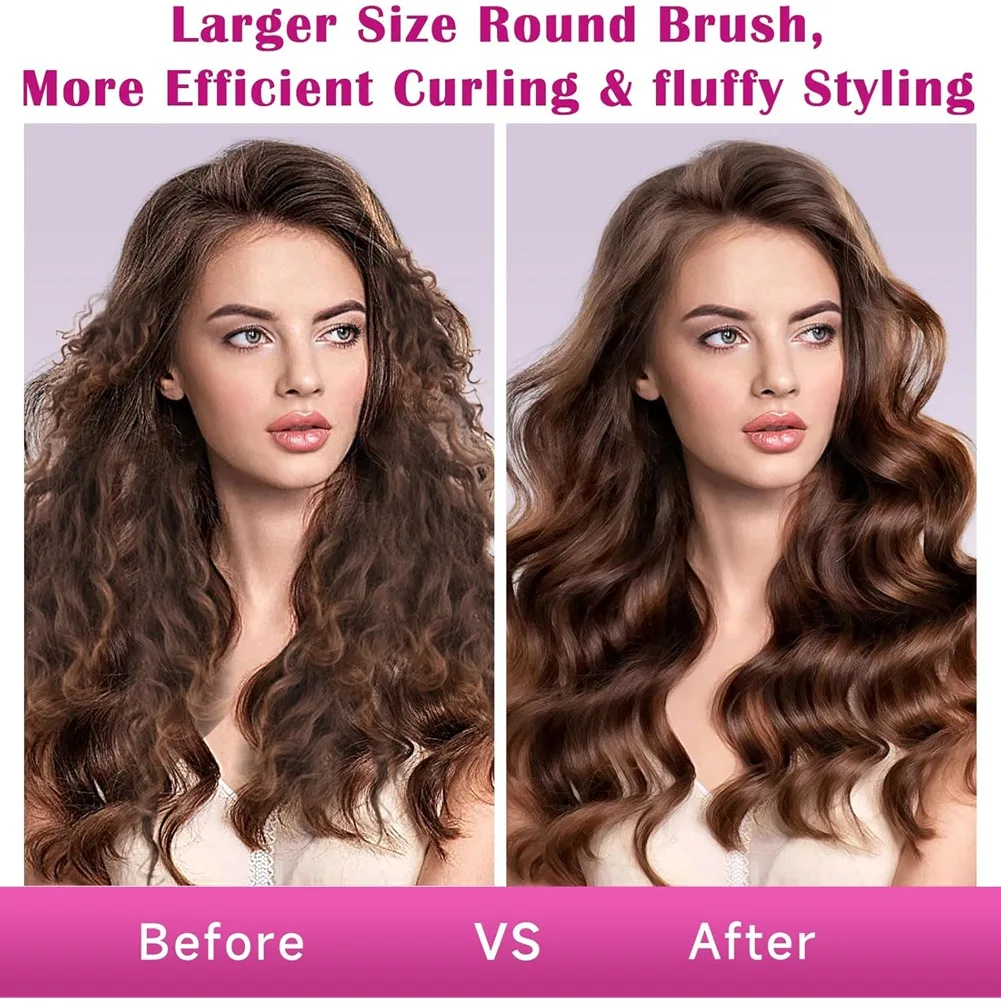 مرفق فرشاة مستديرة ومرفق تدفق الهواء لمصفف الشعر لـ Dyson Airwrap Styler HS01 HS05 HS08