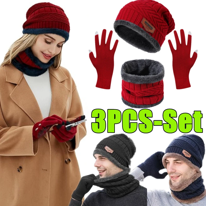 

Зимняя шапка-бини, шарф, комплект теплая вязаная шапка с черепом, утеплитель для шеи с толстой флисовой подкладкой, зимняя шапка и шарф для мужчин и женщин, 2023 г.