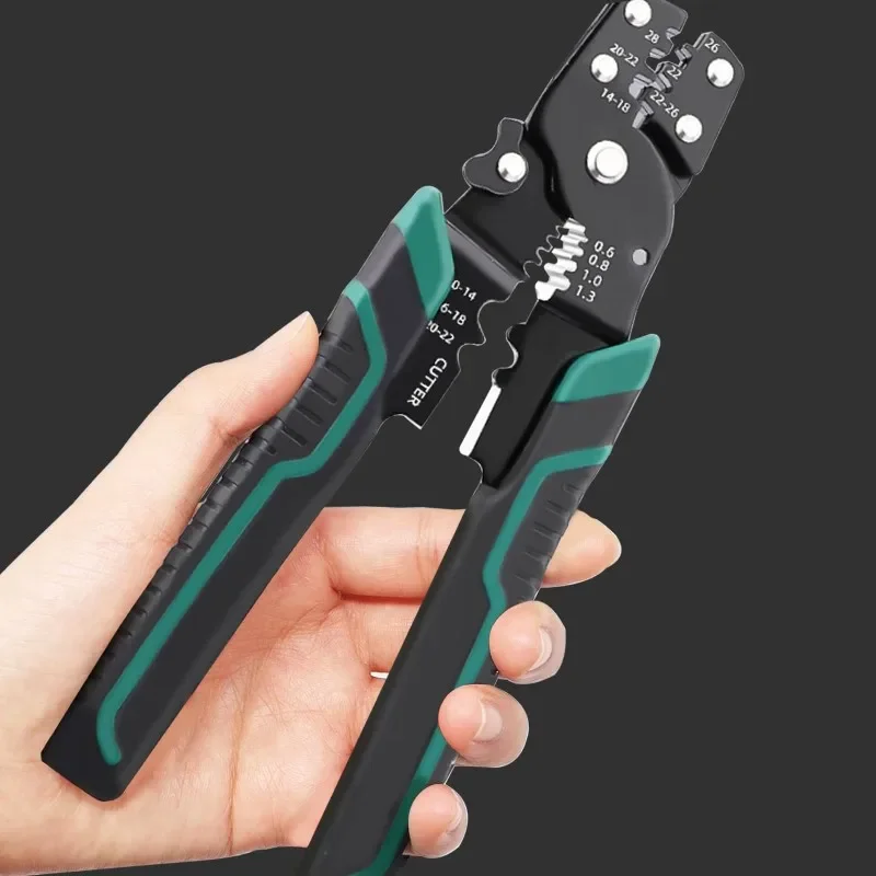 Wire Crimper Tool with Stripper Cutter Wire Stripper for Insulated/Heat Shrink Connectors Multi-Function Quick Release Crimper