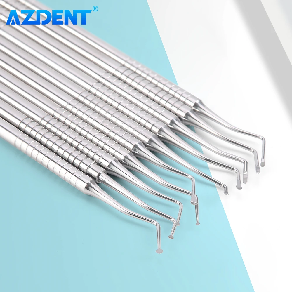 Dental Spoon Excavators Double Ended AZDENT Endo Restorative Instruments Stainless Steel Tooth Cavity Carious Decay Tool