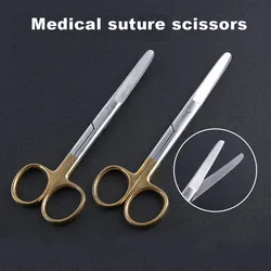 Medical suture straight sharp curved surgical stainless steel scissors cosmetic plastic line carving tissue scissors blunt sciss