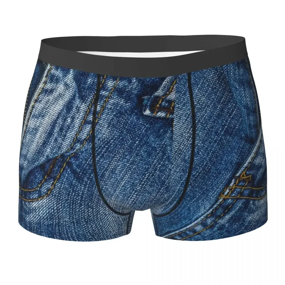 

Трусы-боксеры, шорты, одежда на пуговицах, диагональные, I Love Bluejeans, джинсовые трусы, мужское дышащее нижнее белье для мужчин