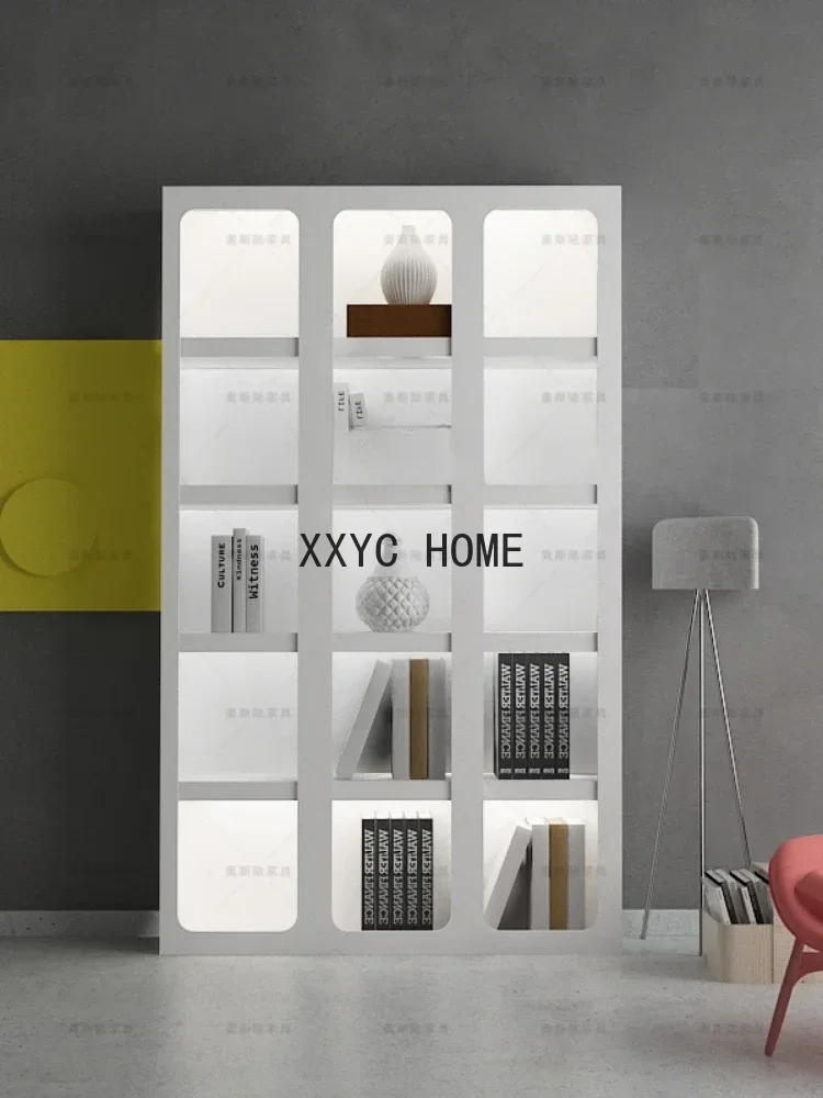 Paint Bookcase Shopping Mall Display Decoration Living Room with Lights