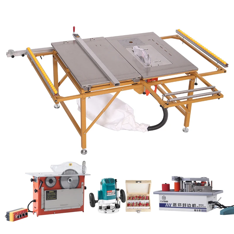 

Multifunctional Woodworking Small Sliding Wood Table Saw Machines Precision Wood Cutting Machine Saw Table WIth Wood Router