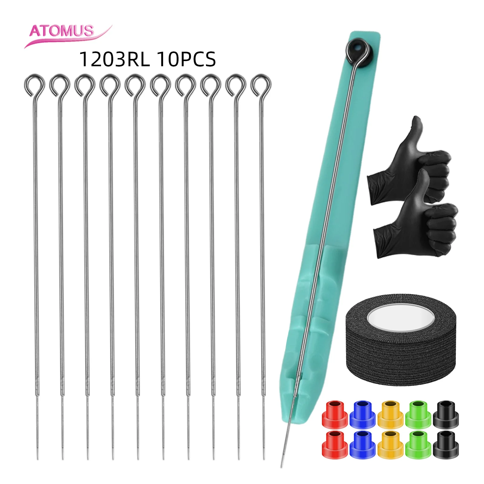 

Tattoo Needles 1RL 3RL 5RL Hand Poke Pen and Stick Tool Kit Professional Tattoo Bandage Body Painting Pen Needle Stick Poke Line