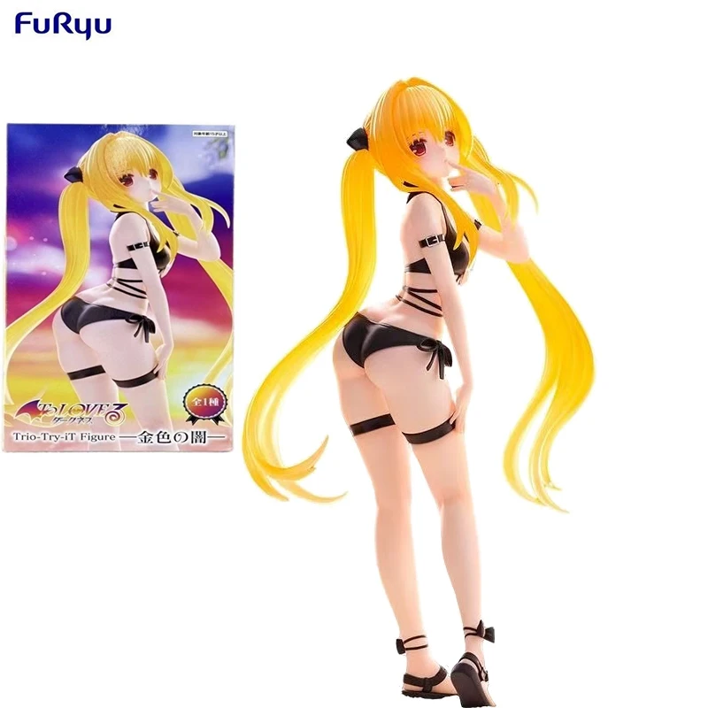 

Original in stock genuine FuRyu Golden Dark Figure Beach Swimsuit Movable Anime Doll Model Collection Figure Toy Boys Girls Gift