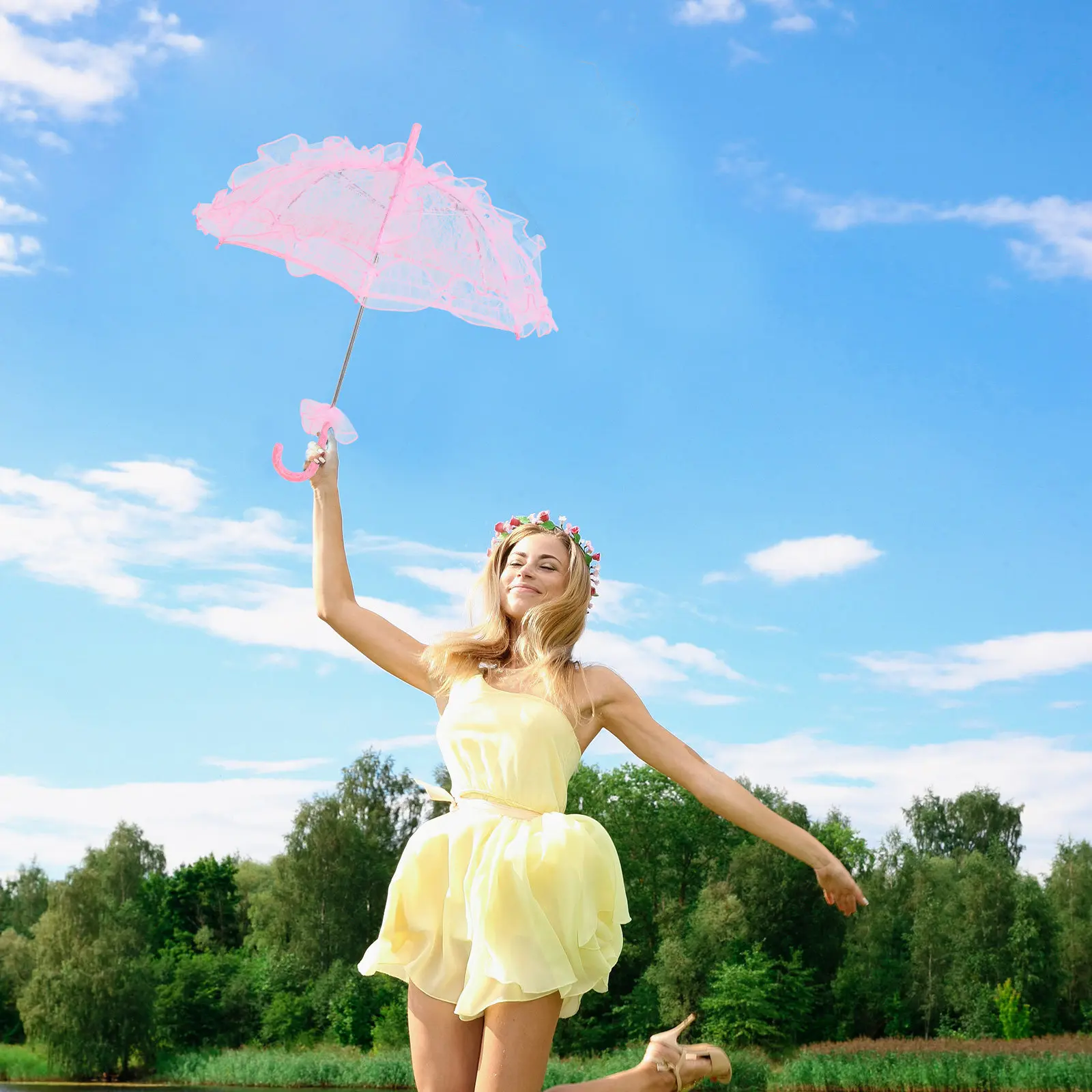 

Lace Umbrella Wedding Bridal Photo Prop Elegant Tea Party Decoration Umbrella for Women Umbrellas for Tea Party