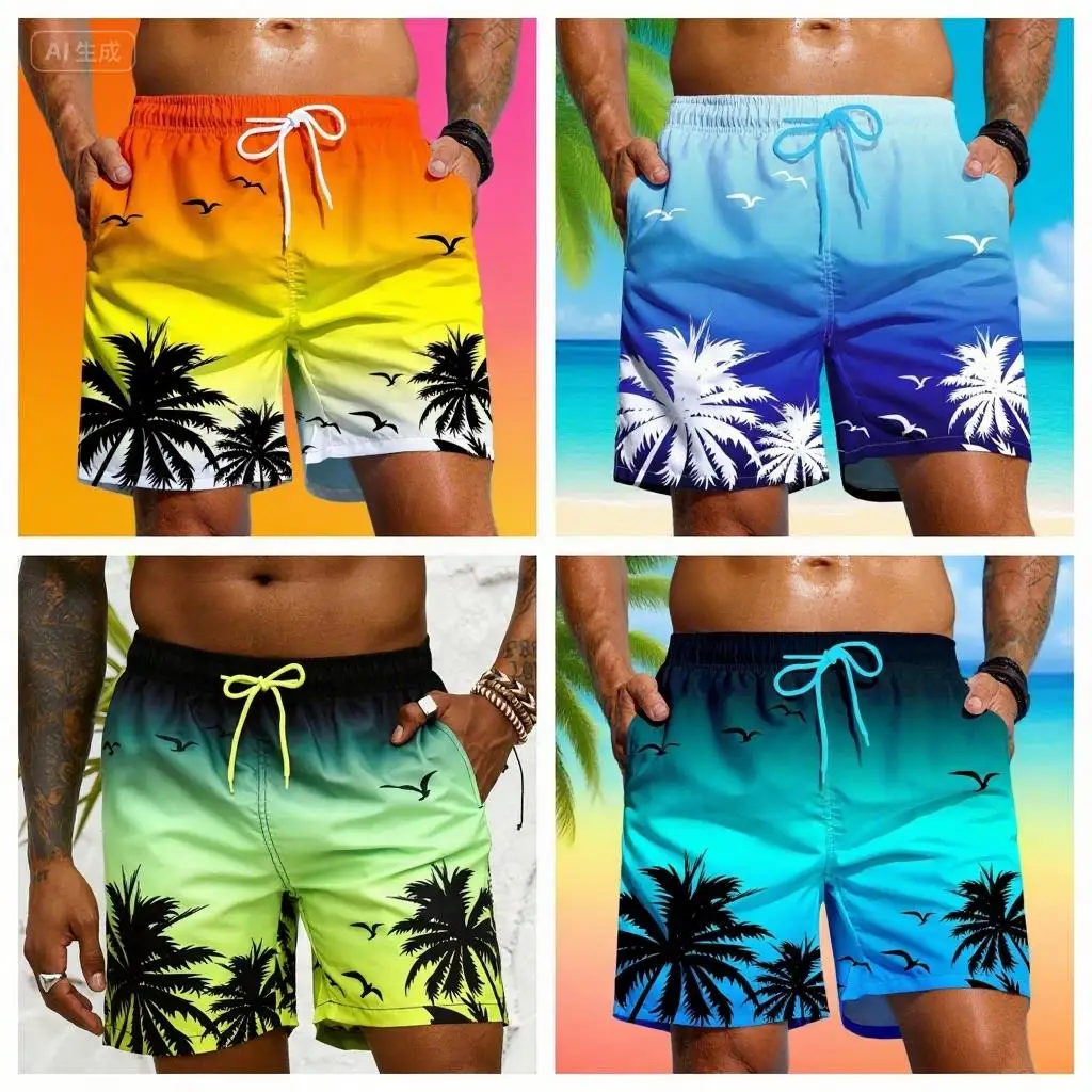 

Plaid Color Block Men's Resort 3D Printed Geometry Board Shorts Swim Trunks Elastic Drawstring Hawaiian Style Holiday Beach