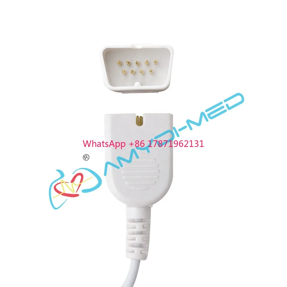 Amydi-med Compatible For NIHON KOHDEN DB9-9P SpO2 Probe  0.9m White Cable Adult Neonatal Sponge Sp02 Sensor