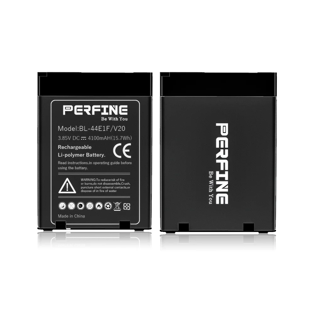 2 pz Perfine V20 4100 mAh batteria BL-44E1F per LG V20 H910 Stylo 3 LS777 Stylus 3 LG-M400Y batterie di ricambio nero