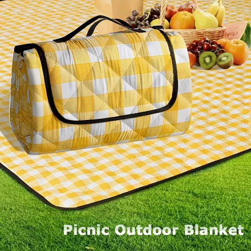 

Extra Large Picnic Blanket Portable & Foldable for Outdoor Camping,Beach,Hiking,Home and Lawn with Carry Handles