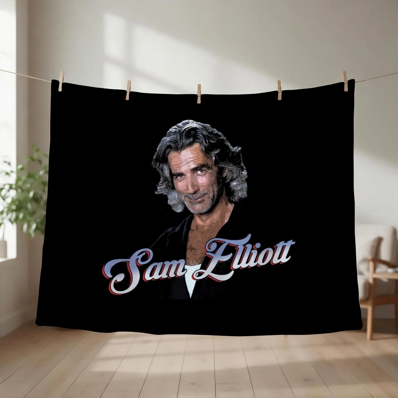 Sam E lliott as Wade Garrett from Roadhouse Throw Blanket couch cozy soft plush fuzzy picnic outdoor blanket