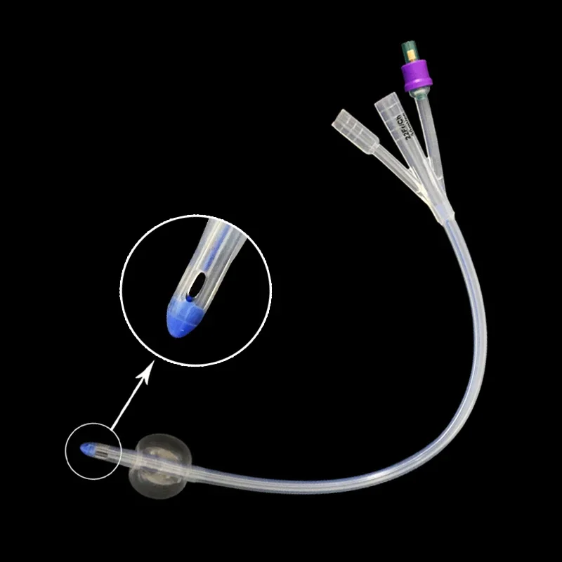 3 way Medical Silicone Urethral Sounds Catheter Silicone Foley Catheter Male Catheter and sounds