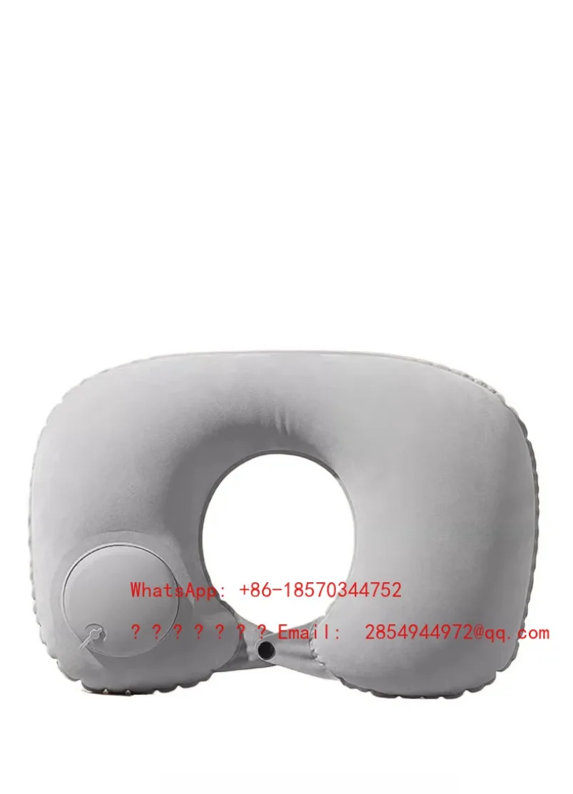2026     Inflatable U-shaped Pillow Press Sleeping Neck Pillow Portable Folding