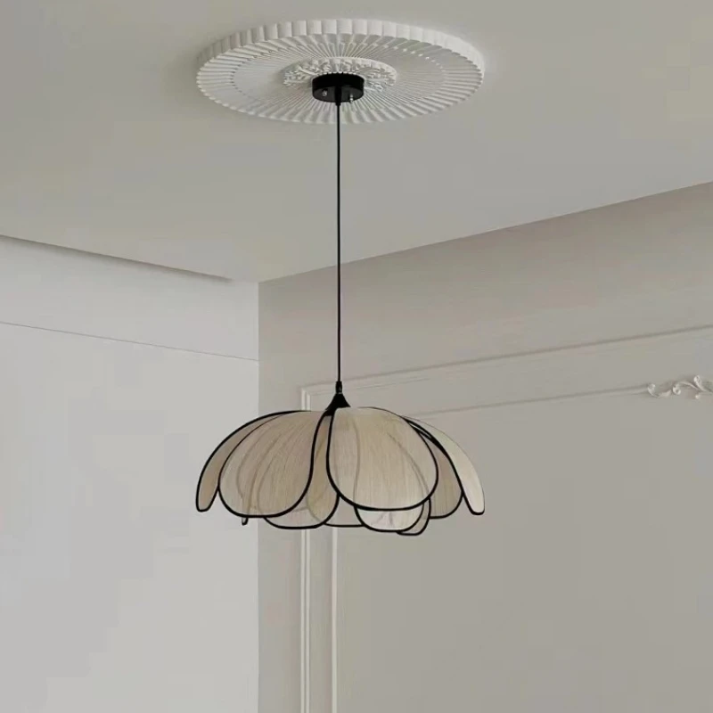 

Japanese pendant lights country handmade petal rattan lampshade for Kitchen Island Table Bedroom farmhouse light fixtures