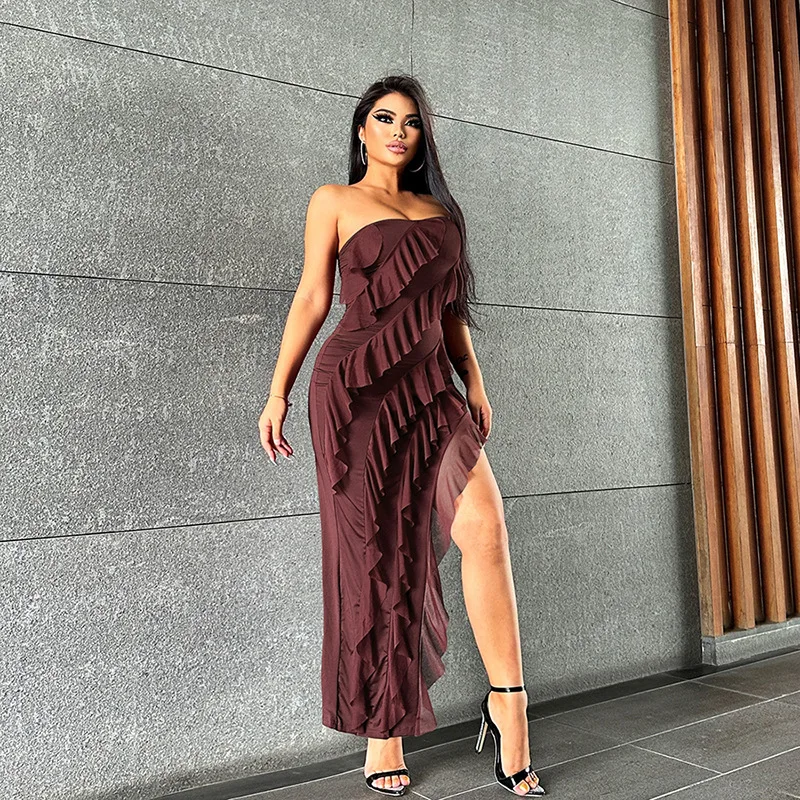 

Dress 2024 Summer Sexy Backless Split Tassel Swimming Suit Cover Up For Women Bath Exits Beach Wear Clothes Salida De Playa