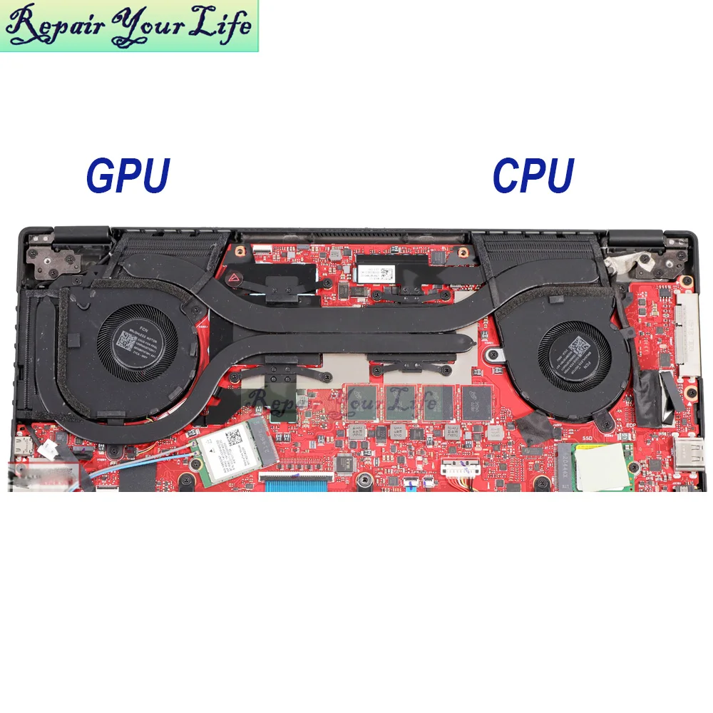 Notebook CPU GPU Cooler Fan For ASUS ROG Flow X13 GV301RA GV301RE GV301RC 2-in-1 Gaming Ultrabook 13NR0A20T02011 13NR0A20T03011 - Image 6