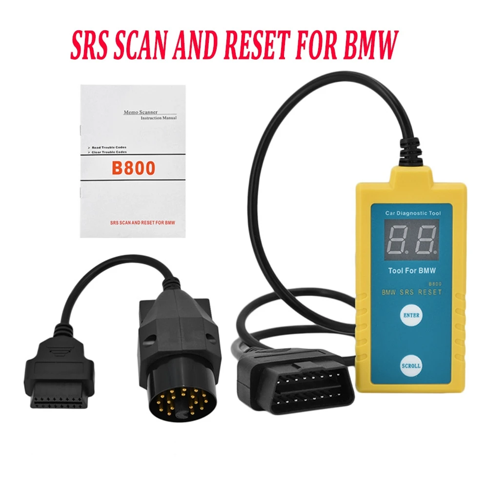 B800 Auto Car Airbag Diagnostic Scan Tool Code Reader Scanner Read and Clear SRS Trouble Codes for BWM