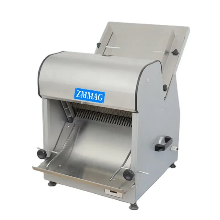 commercial bread slicer with container