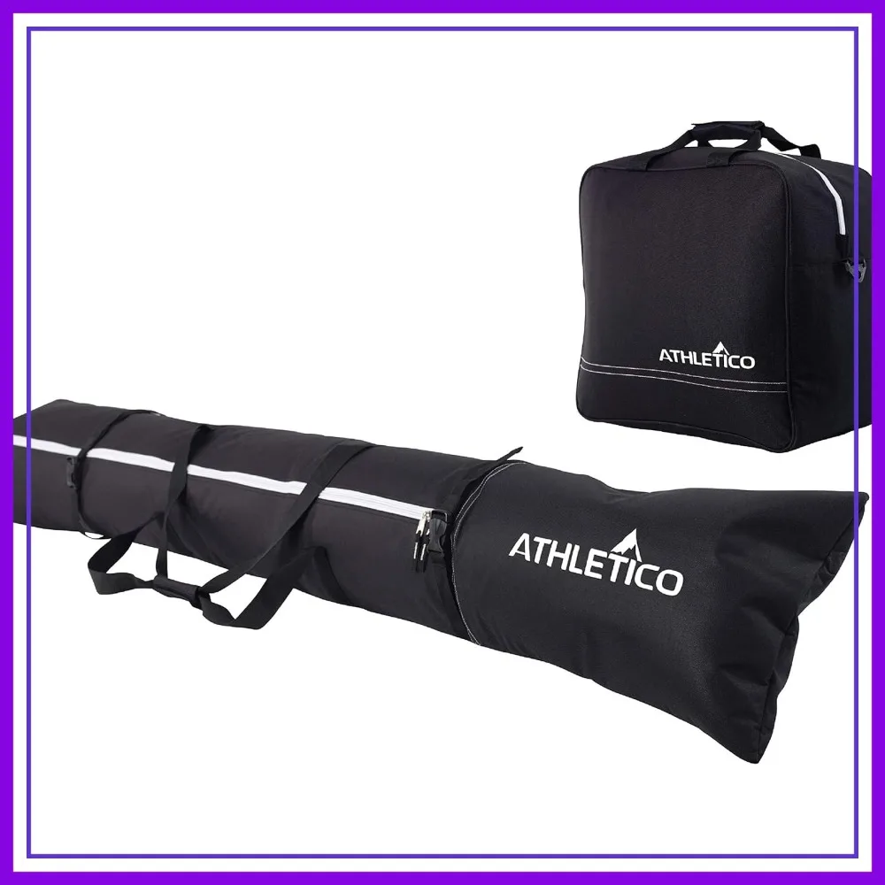 

Ski & Boot Bag Combo | Holds Skis Up to 200cm & Boots Size 13 | 2 Padded Bags Included