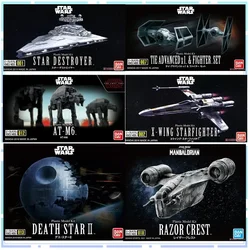 In Stock Bandai Original Star Wars X-wing Interstellar Star Destroyer Millennium Falcon Action Figure Toys Assembl Model