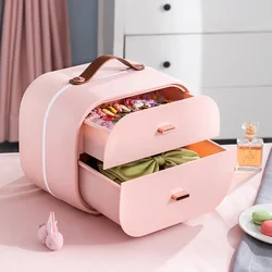 Jewelry Organizer Box with Handle Jewel Jewellery Storage Case Travel Storage Bag for Rings Earrings Necklaces Plastic Container