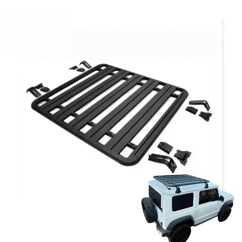 

High-quality New Carbon Black Aluminum Alloy Rooftop Mount Roof Lage Rack 100kg+ Load Capacity 40KG