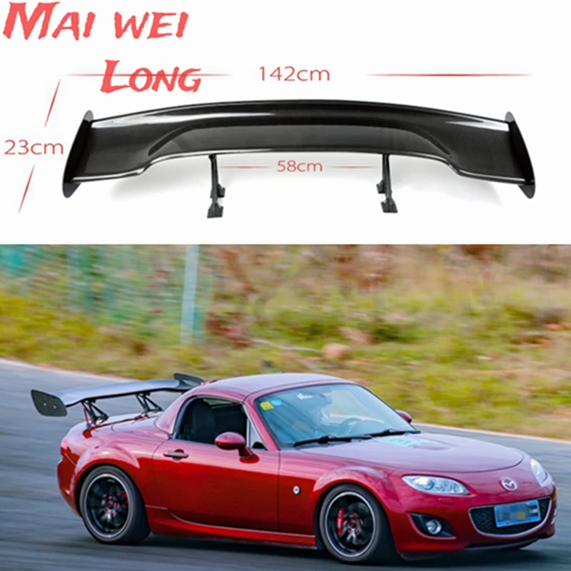 For MX5 NC RX8 NCEC Miata ND ABS Plastic Material Unpainted Color Rear Roof GT Spoiler Wing Trunk Lip Boot Cover