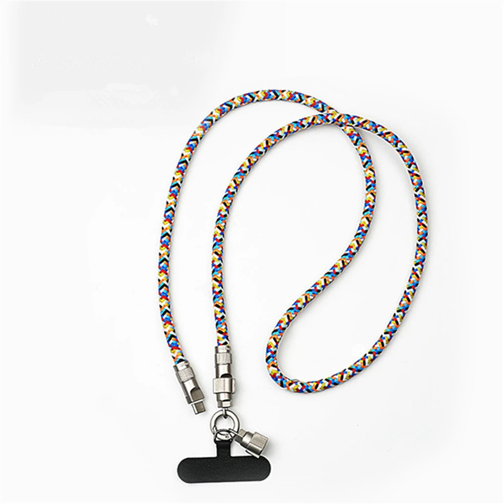 Cable de carga colgante para teléfono móvil, 2 en 1, para iphon 15, PD60W, cable de datos de carga rápida tejido, cuerda antipérdida, nuevo