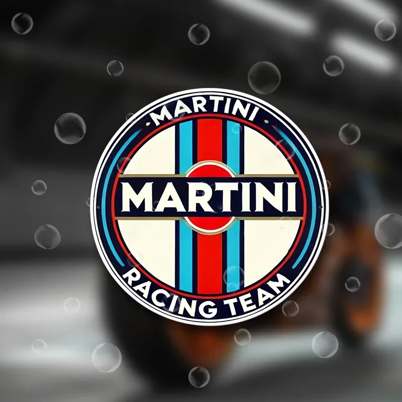 

Premium Martini Racing Decals - Matte Vinyl,Blue Red Stripes, High-Definition Print for Helmet Car Motorcycle Styling