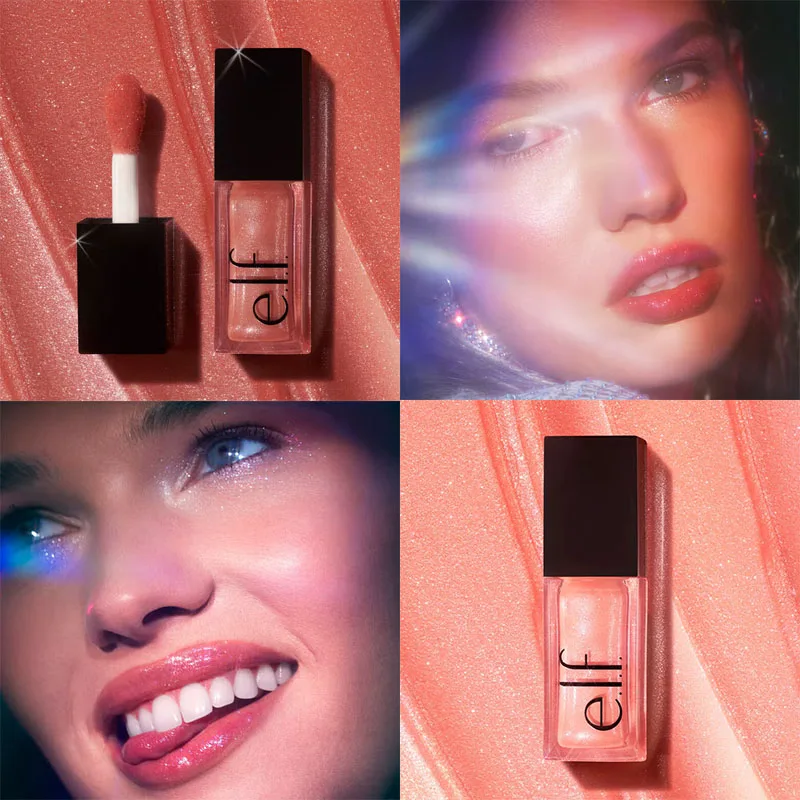 Brillo Labial ELF, Ultra Brillante, Aceite Labial con Brillo, Revitalizador, Bálsamo Labial Fundente, Bálsamo Labial con Color y Acabado Brillante
