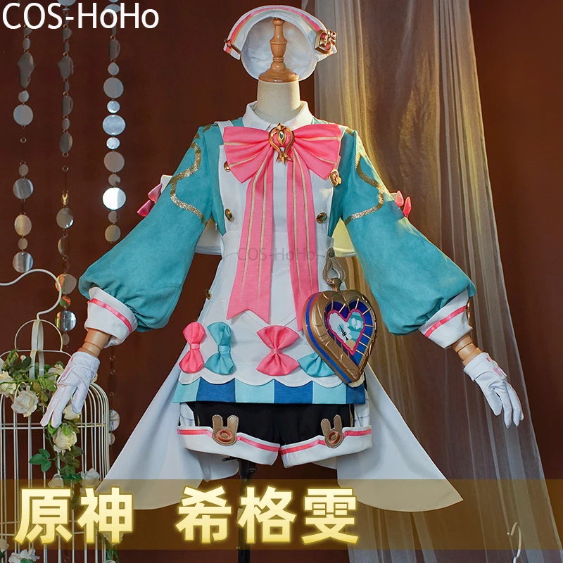 COS-HoHo Genshin Impact Sigewinne Game Suit Sweet Lovely Maid Cosplay Costume Halloween Party Role Play Outfit Women XS-XXL