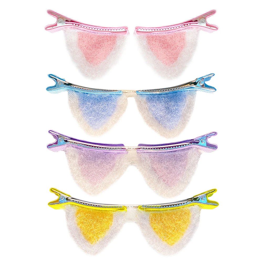 8 pçs adorável grampos de cabelo de pelúcia forma de orelha de gato grampos de cabelo cosplay traje clipes adoráveis presilhas belos acessórios de cabelo novo