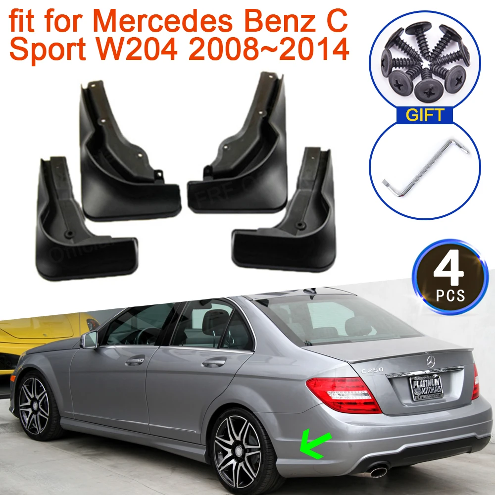 

Mudguards For Mercedes Benz C Sport W204 2008~2014 2009 2010 Mud Front Wheels Fender Mudflap Car Accessories Grand Edition 2013