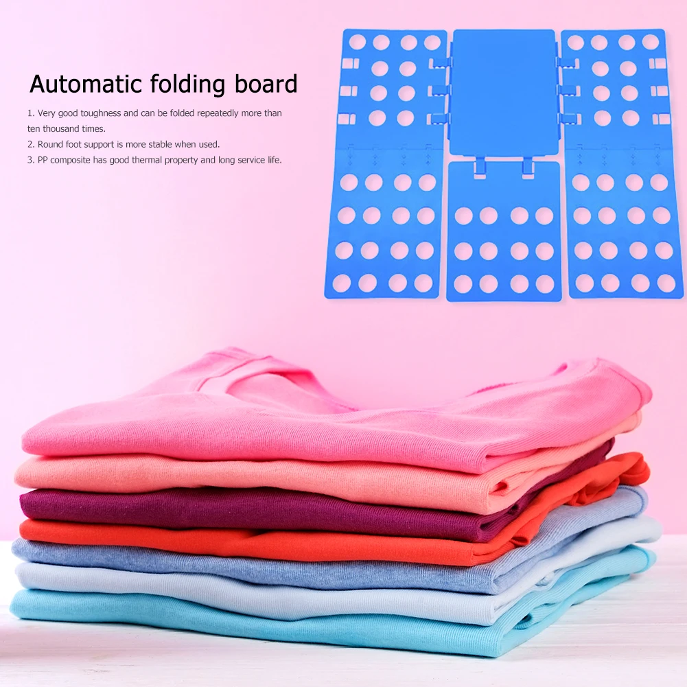 Plastic Clothes Folding Board Durable Kids Laundry Folder Quickly Fold Clothes Board Home Travel T-Shirt Organizer Storage Tool