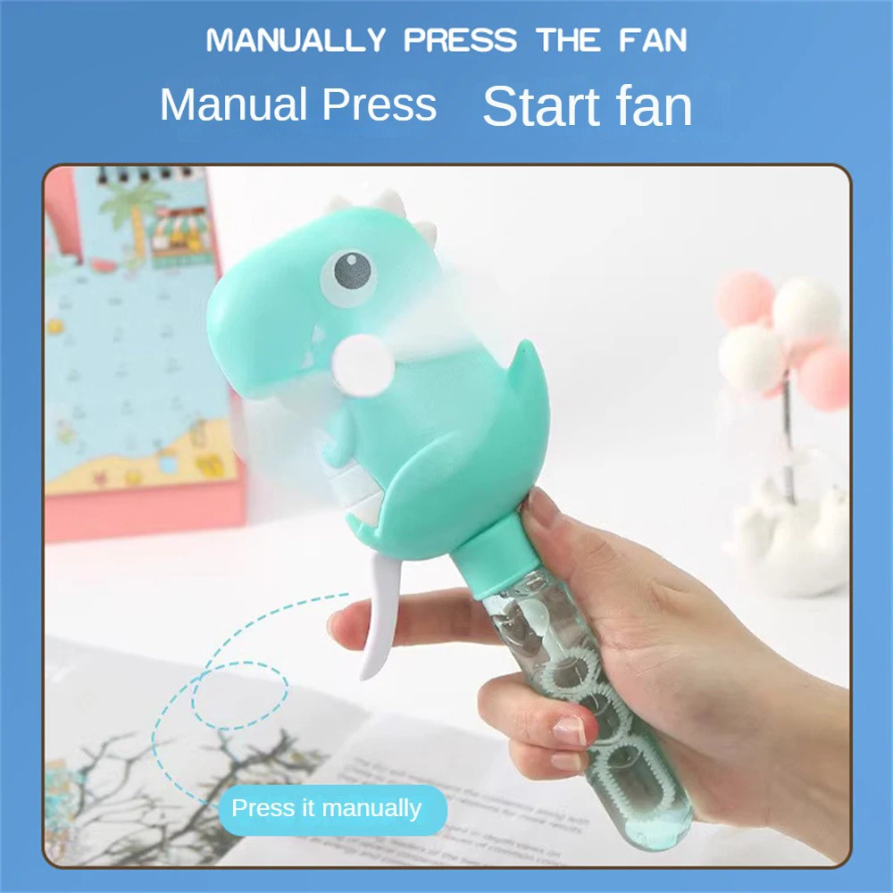 Bubble Water Toys Animal-shaped Cartoon Bubble Stick Hand Pressure Children Fan Cartoon Hand Pressure Bubble Stick Fan Fan