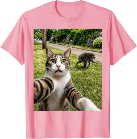 Jimothy Cat Selfie Raccoon Legend T-Shirt Y2k Niedliches Jimothy Raccoon Kitty Lover Grafik-Bekleidung für Frauen Männer Streetwear T-Shirts – Detail 9
