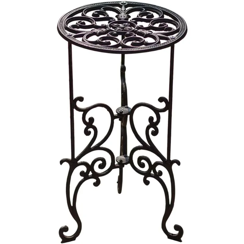 

Heavy Duty Cast Iron Potted Plant Stand,19.3-Inch 1 Tier Metal Planter Rack,Decorative Flower Pot Holder