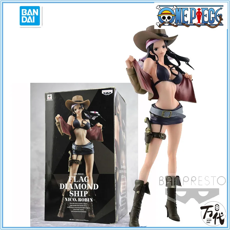 

Anime Peripheral ONE PIECE Western Jeans Nico·Robin Standing Posture Statue PVC Action Figure Collectible Model Toy Boxed