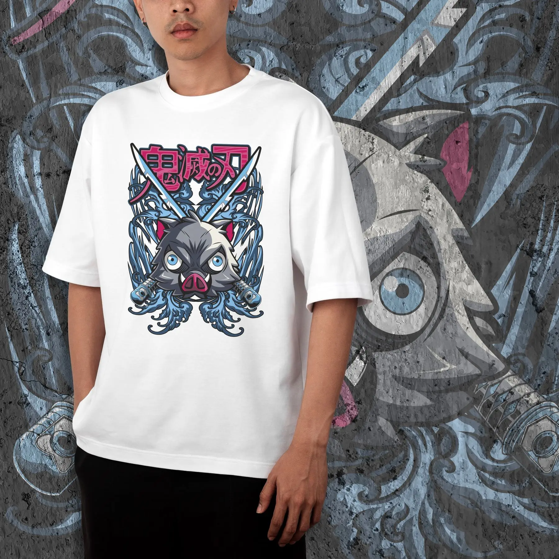 T-shirt with Demon Slashing Blade print - Inosuke Hashibira 2 WE