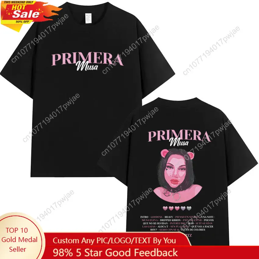 Trendy Rapper Omar Courtz Primera Musa Harajuku Graphic High Quality Tshirts Mens Casual Tee Shirt Hip Hop Oversized Cotton Tops