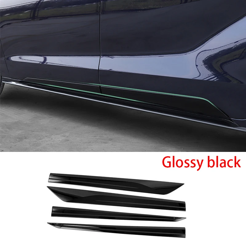 

Car Moulding Accessories For Toyota Sienna 2021 2022 2023 ABS Chrome black Carbon Door Side Body Molding Cover Kit Trim 4PCS