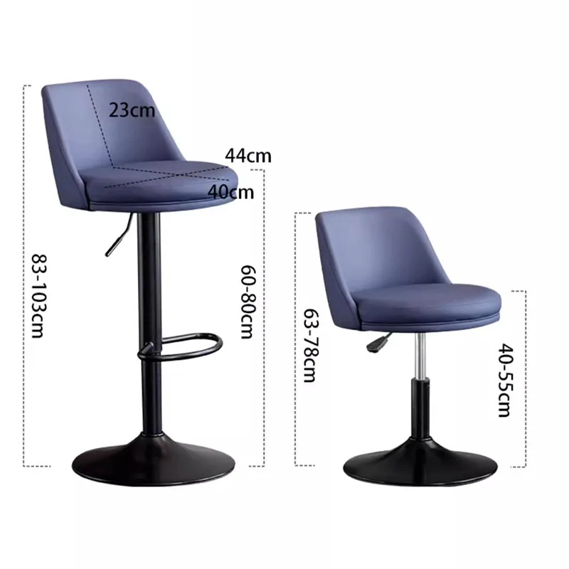 Minimalist High Bar Stool Luxury Rotatable Back High Quality Party Chairs Premium Cushion Soft Taburetes De Bar Furniture