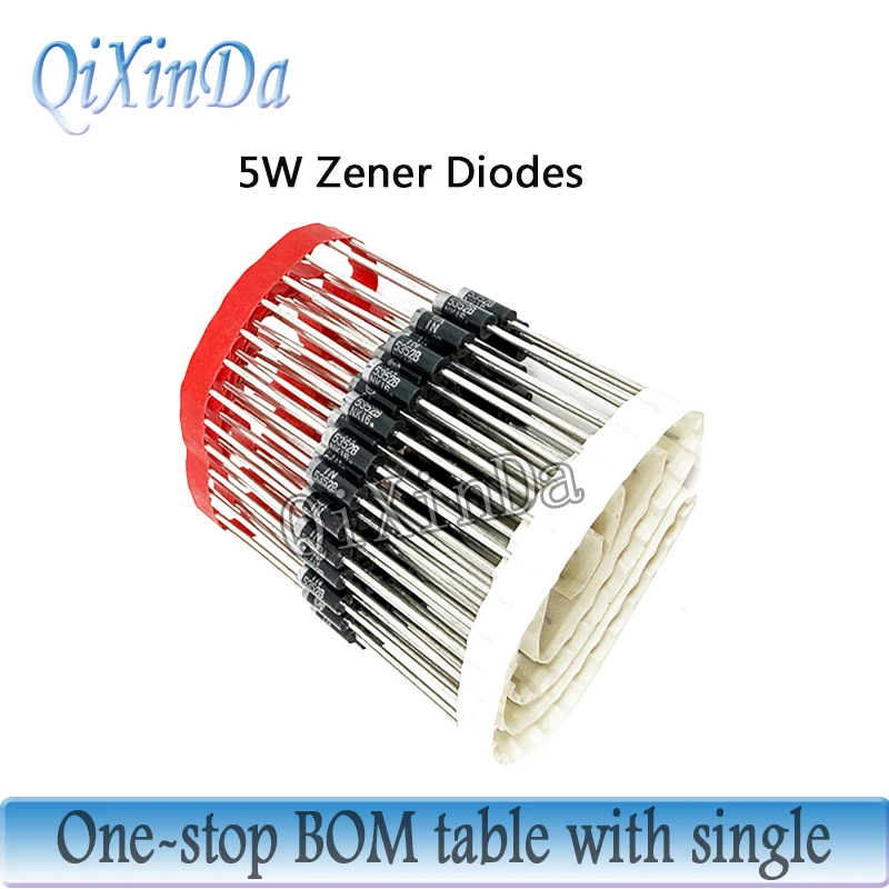 20PCS 5W Zener Diodes CASE17 1N5333B 1N5334B 1N5335B 1N5336B 1N5337B 1N5338B 1N5339B 1N5340B 1N5341B 1N5342B 1N5343B 1N5344B