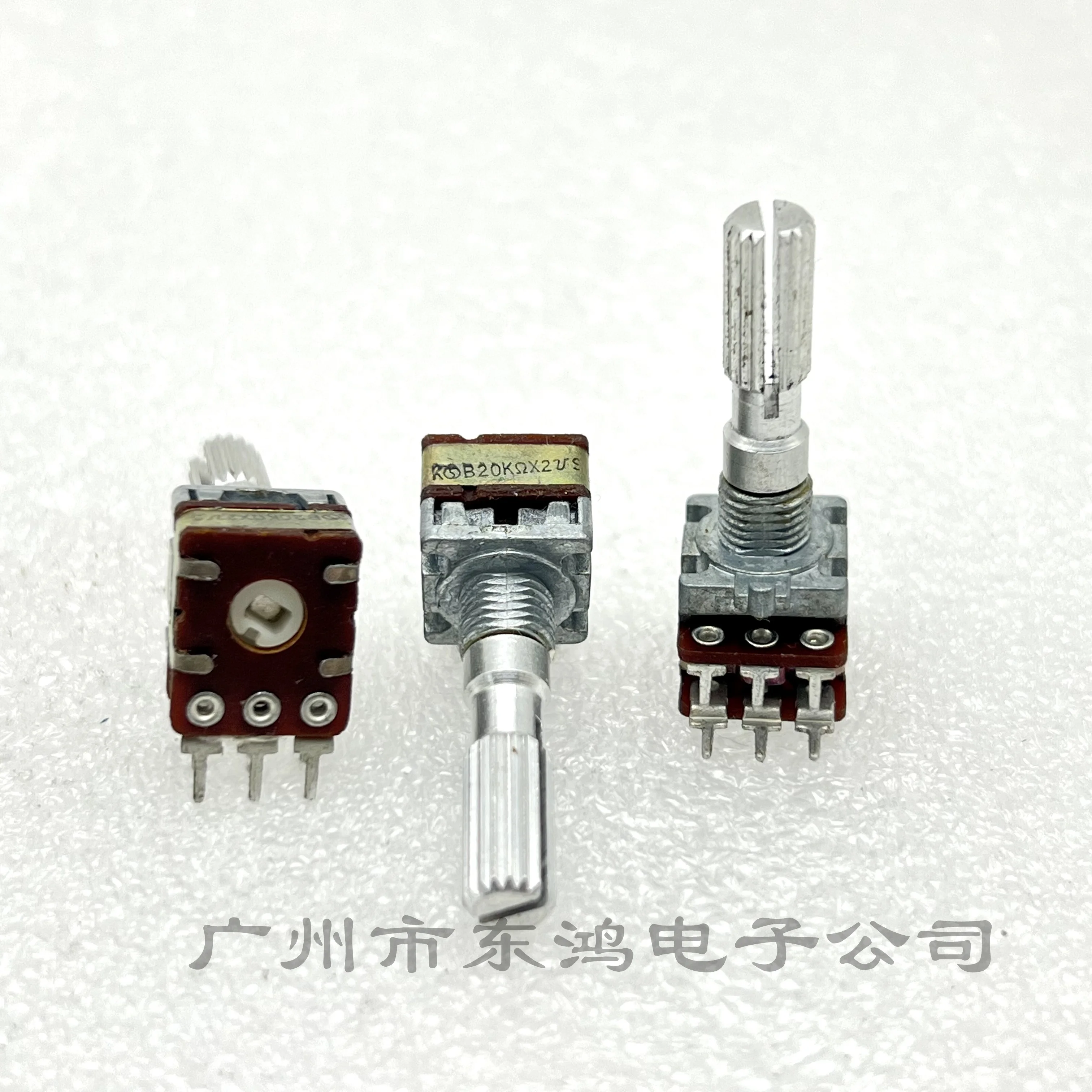 JP(Origin)  B20kx2 Potentiometer 12 Square Duplex Potentiometer SHAFT LENGTH 25MM