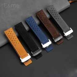 Delicate Selected Premium Calf Leather Watch Strap 20 22 24mm for Heuer Tag Series soft Super Breathable Waterproof Watchbands