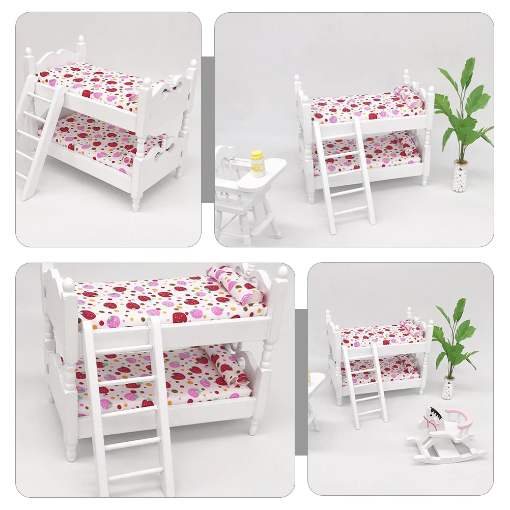 Beliche de madeira modelo brinquedo móveis camas quarto das crianças jogar bétula mini duplo