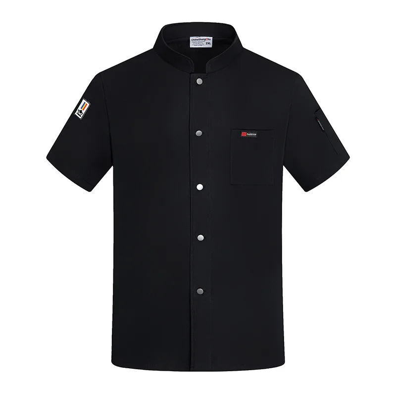 西洋レストランバーベキューショップ従業員シャツホテルレストラン食堂キッチン作業服半袖夏薄いシェフジャケット